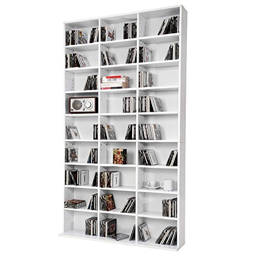 TecTake-tagre-Rangement-CDDVD-Meuble-de-Rangement-pour-1080-CDs-HlP-env-180102235-cm-diverses-Couleurs-au-Choix-0-0