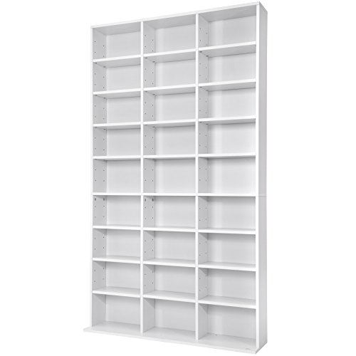 TecTake-tagre-Rangement-CDDVD-Meuble-de-Rangement-pour-1080-CDs-HlP-env-180102235-cm-diverses-Couleurs-au-Choix-0