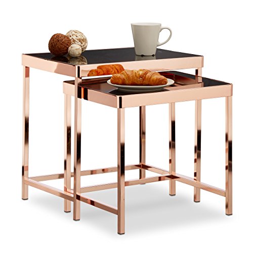 Relaxdays-Table-dappoint-COPPER-plateau-en-verre-noir-lot-de-2-dco-table-basse-moderne-cuivre-0