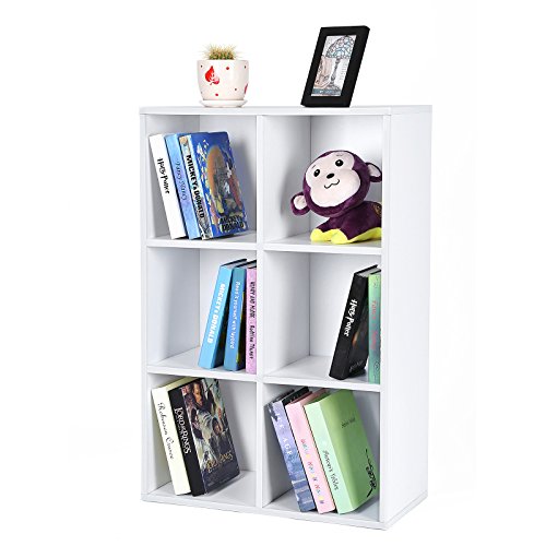 VASAGLE-Meuble-de-Rangement-Bibliothque-Etagre-de-6-Casiers-Charge-Blanche-LBC203D-0-1