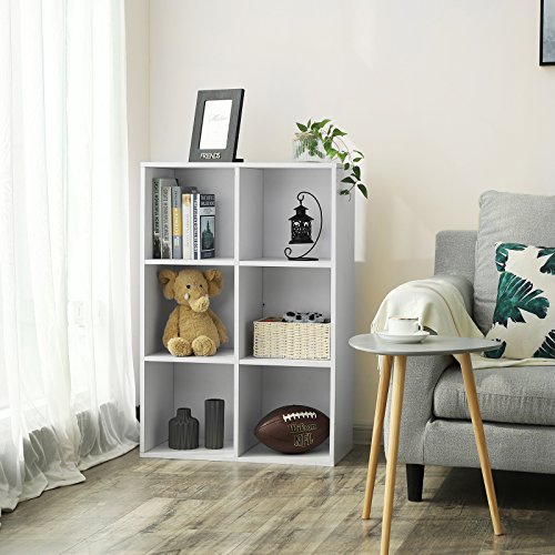 VASAGLE-Meuble-de-Rangement-Bibliothque-Etagre-de-6-Casiers-Charge-Blanche-LBC203D-0-2