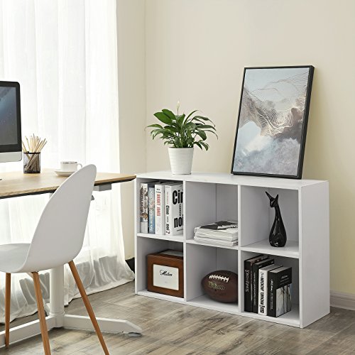 VASAGLE-Meuble-de-Rangement-Bibliothque-Etagre-de-6-Casiers-Charge-Blanche-LBC203D-0-3