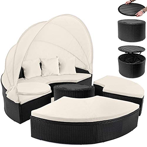 Deuba-Canap--Ensemble-Ovale-en-polyrotin-Noir-avec-Coussins---230cm-ou--185cm-avec-Pare-Soleil-Bain-de-Soleil-Salon-de-Jardin-Lounge-0-2