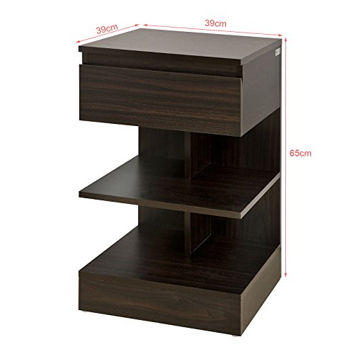 SoBuy-FBT49-BR-Table-de-Chevet-Table-dappoint-Bout-de-Canap-avec-1-tiroir-et-2-tagres-de-Rangement-0-2