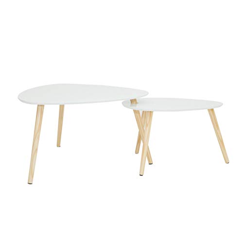 Wonderhome-Table-Gigogne-Set-De-2-Table-Basse-Table-Basses-Scandinaves-BlancPieds-De-Table-en-Pin-Et-Plateau-MDF-0-0