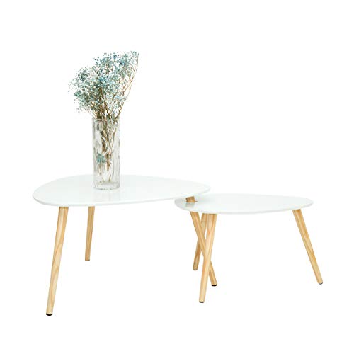 Wonderhome-Table-Gigogne-Set-De-2-Table-Basse-Table-Basses-Scandinaves-BlancPieds-De-Table-en-Pin-Et-Plateau-MDF-0-1