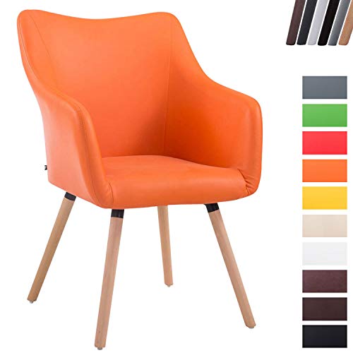 CLP-Chaise-de-Salle--Manger-Mccoy-V2-Similicuir-avec-Accoudoir-Chaise-rembourre-Fauteuil-de-Salon-avec-Pitement-en-Bois-I-Couleurs-0