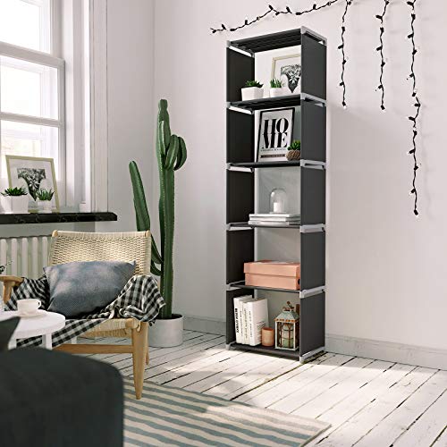 SONGMICS-tagre-de-Rangement-Bibliothque--5-Niveaux-50-x-30-x-180-cm-pour-Chambre-Salon-Penderie-0-2