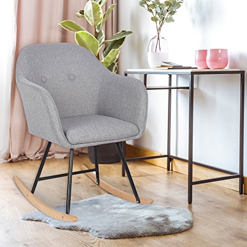 WOLTU-935-Chaise--Bascule-Pieds-en-Acier-Fauteuil--Bascule-Assise-en-Lin2-Couleurs-0-0