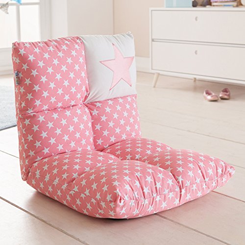 howa-2-en-1-Fauteuil-pour-enfant-Canap-pour-enfant--dossier-rglable--6-positions-rose-blanc-8601-0