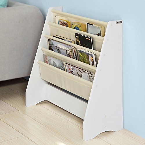 SoBuy-FRG225-W-Bibliothque-tagre--Livres-pour-Enfants-Porte-revues-4-Compartiments-0-2