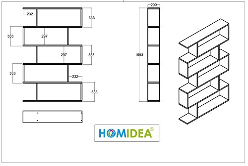 HOMIDEA-Core-Bibliothque-tagre-de-Rangement-tagre-pour-Livres-tagre-pour-BureauSalon-par-Le-Design-Moderne-0-2
