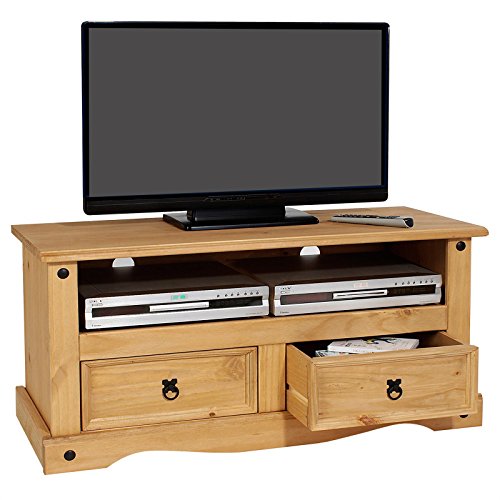IDIMEX-Meuble-TV-Salsa-Banc-tlvision-en-Bois-Style-Mexicain-avec-2-tiroirs-et-1-Niche-en-pin-Massif-Finition-teintecire-0-1
