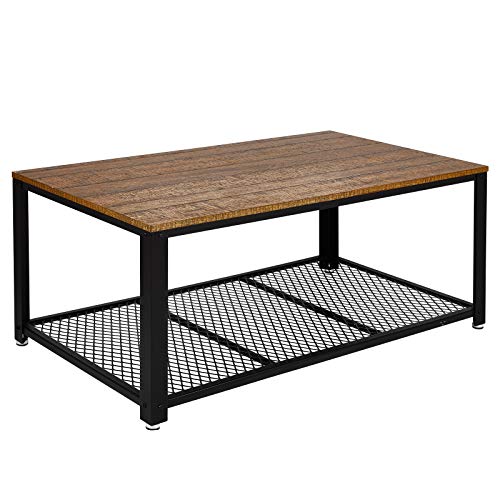 Meerveil-Table-Basse-Industrielle-Table-de-Salon-Style-Vintage-Industriel-Veinure-du-Bois-et-Armature-de-Mtal-pour-Salon-Cuisin-Chambre-106-x-60-x-45-cm-0