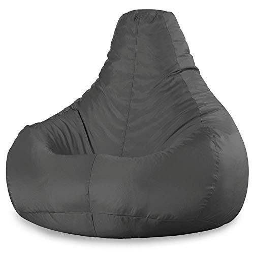 Bean-Bag-Bazaar-Sige-Inclinable-de-Designer-Gris-Ardoise-Pouf-Poire-Pouf-Spcial-Gamer-90cm-x-73cm-Textile-Tiss-Rsistant--lEau-Poufs-dintrieur-et-dextrieur-Salon-Chambre-0