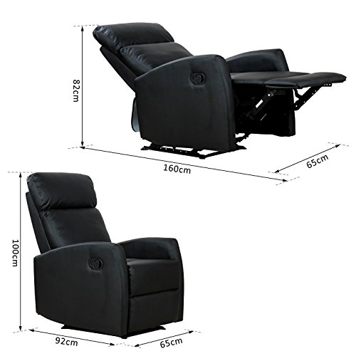 Homcom-Fauteuil-de-Relaxation-inclinable-180-avec-Repose-Pied-Ajustable-Simili-Cuir-Noir-0-1