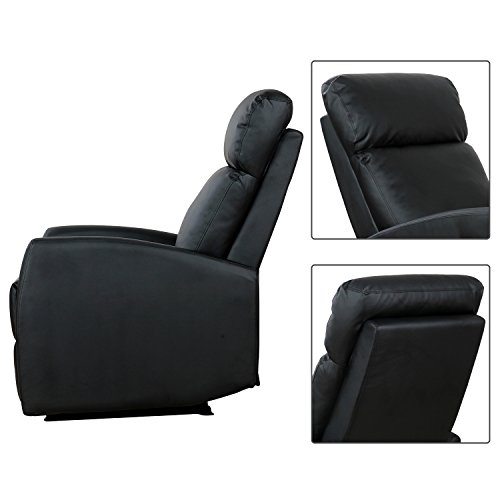 Homcom-Fauteuil-de-Relaxation-inclinable-180-avec-Repose-Pied-Ajustable-Simili-Cuir-Noir-0-2