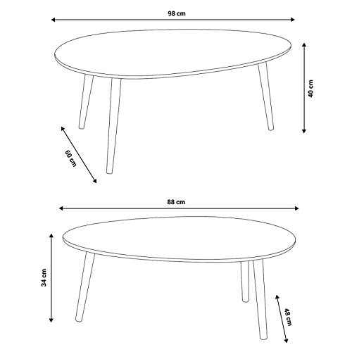 IDMarket-Lot-de-2-Tables-Basses-gigognes-laques-PM-Gris-GM-Blanc-scandinave-0-2