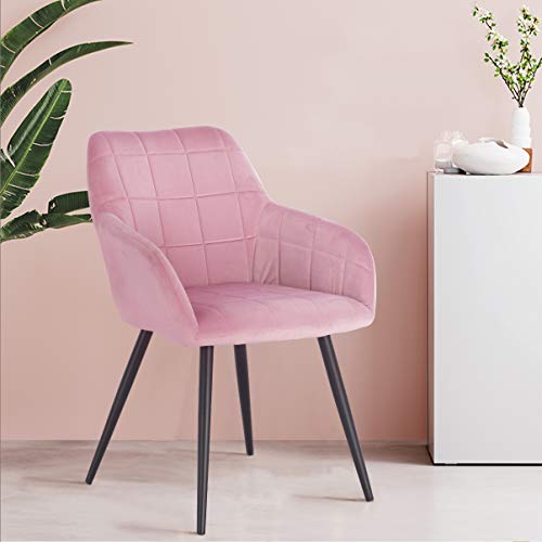 WOLTU-1-pice-Chaise-de-Salle--Manger-Chaise-de-Cuisine-rembourre-en-VeloursLin-Pied-en-mtal1203-0-0