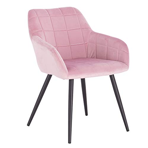 WOLTU-1-pice-Chaise-de-Salle--Manger-Chaise-de-Cuisine-rembourre-en-VeloursLin-Pied-en-mtal1203-0