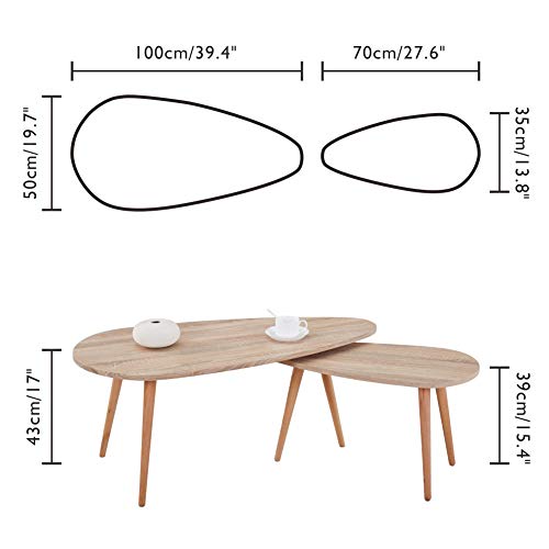 GOLDFAN-Table-Basse-Bois-Massif-Lot-de-2-Table-Gigognes-Triangulaire-pour-Salon-Table-dappoint-Design-Moderne-Chne-0-0