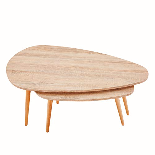 GOLDFAN-Table-Basse-Bois-Massif-Lot-de-2-Table-Gigognes-Triangulaire-pour-Salon-Table-dappoint-Design-Moderne-Chne-0-1