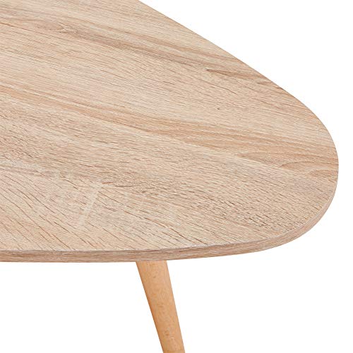 GOLDFAN-Table-Basse-Bois-Massif-Lot-de-2-Table-Gigognes-Triangulaire-pour-Salon-Table-dappoint-Design-Moderne-Chne-0-2