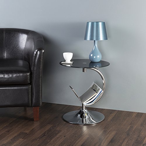 King-Table-Basse-dAppoint-Chevet-Verre-Tremp-Noir-Hauteur-52-cm-Porte-Magazines-intgr-0-2