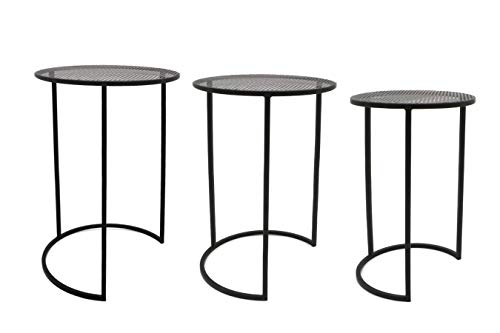 LIFA-LIVING-Lot-de-3-Tables-Basses-gigognes-Table-Basse-Salon-Design-Moderne-Table-Basse-en-mtal-Noir-de-Style-scandinave-pour-la-Cuisine-et-la-Chambre-0-1