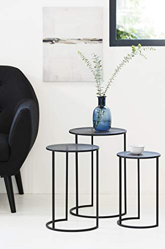 LIFA-LIVING-Lot-de-3-Tables-Basses-gigognes-Table-Basse-Salon-Design-Moderne-Table-Basse-en-mtal-Noir-de-Style-scandinave-pour-la-Cuisine-et-la-Chambre-0-2