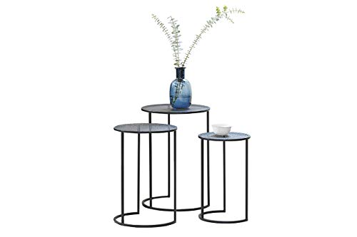 LIFA-LIVING-Lot-de-3-Tables-Basses-gigognes-Table-Basse-Salon-Design-Moderne-Table-Basse-en-mtal-Noir-de-Style-scandinave-pour-la-Cuisine-et-la-Chambre-0