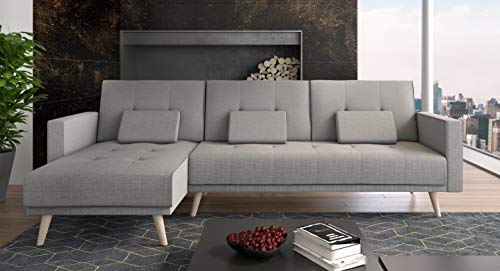 Comfort-Home-Innovation-Canap-dangle-Convertible-Verona-267cm-Convertible-en-lit-rversibleGris-Clair-0-0