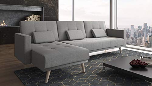 Comfort-Home-Innovation-Canap-dangle-Convertible-Verona-267cm-Convertible-en-lit-rversibleGris-Clair-0-1