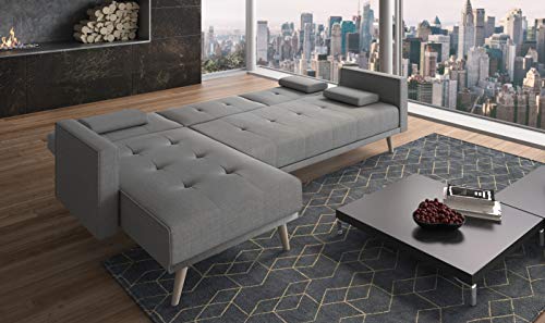 Comfort-Home-Innovation-Canap-dangle-Convertible-Verona-267cm-Convertible-en-lit-rversibleGris-Clair-0-2