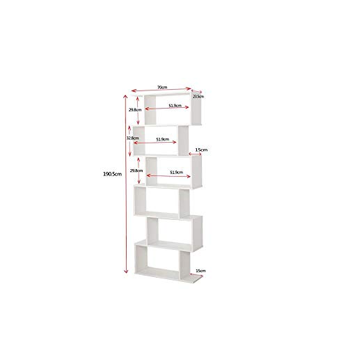 Etnicart-Bibliothque-tagre-Dessin-Contemporain-pour-Bureau-et-Maison-en-Bois-MDF--Jour-70-x-235-x-190-cm-60-kg-Charge-autoportant-avec-divisori-Prodotto-de-qualit-0-1
