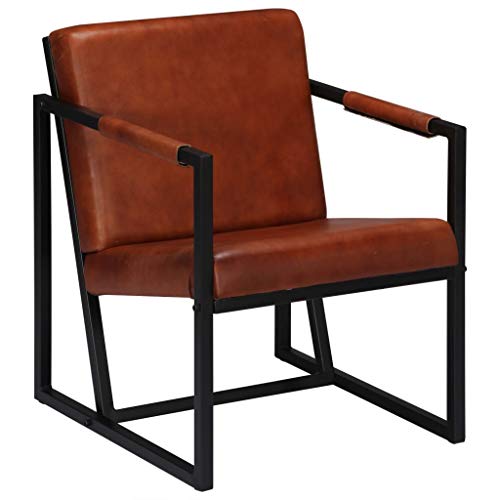 Festnight-Fauteuil-de-Salon-Fauteuil-en-Cuir-vritable-Luxueux-Fauteuil-de-Bureau-Fauteuil-Relax-pour-Canap-Vintage-0