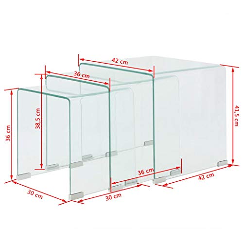 Festnight-Lot-de-3-Tables-Basses-gigognes-Verre-tremp-Transparent-0-2