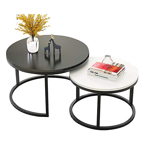 HANSHAN-Table-dappoint-Table-Gigogne-Tables-Basses-For-Les-Tables-Latrales-Dextrmit-De-Bureau--La-Maison-Matriel-Solide-Et-Environnemental-De-Table-Gigogne-Rond-Durable-Rgl-19--4-Pouces-2-0