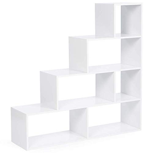 IDMarket-Bibliothque-escalier-Lina-bois-blanc-0-2