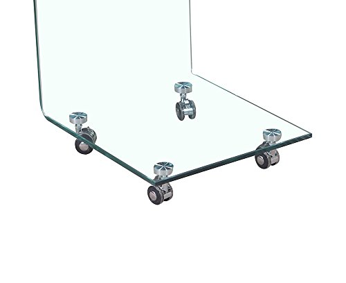 Meubletmoi-Table-dappoint-carre-en-Verre-Bout-de-canape-Transparent-vitr-sur-Roulette-Ambiance-Moderne-Ice-0-0