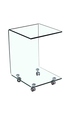 Meubletmoi-Table-dappoint-carre-en-Verre-Bout-de-canape-Transparent-vitr-sur-Roulette-Ambiance-Moderne-Ice-0-1