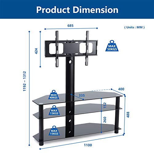 RFIVER-Meuble-TV-avec-Support-Pivotant-Hauteur-Rglable-pour-TVs-et-Ecrans-LCD-LED-de-32--65-Pouces-3-tagres-TW1002-0-0
