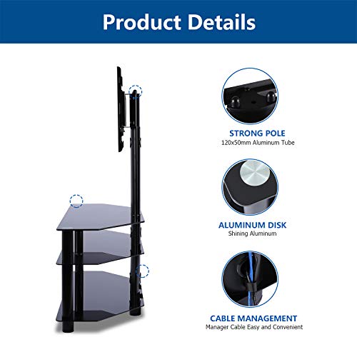RFIVER-Meuble-TV-avec-Support-Pivotant-Hauteur-Rglable-pour-TVs-et-Ecrans-LCD-LED-de-32--65-Pouces-3-tagres-TW1002-0-1