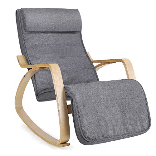 SONGMICS-LYY11G-Fauteuil--Bascule-en-Lin-Gris-0