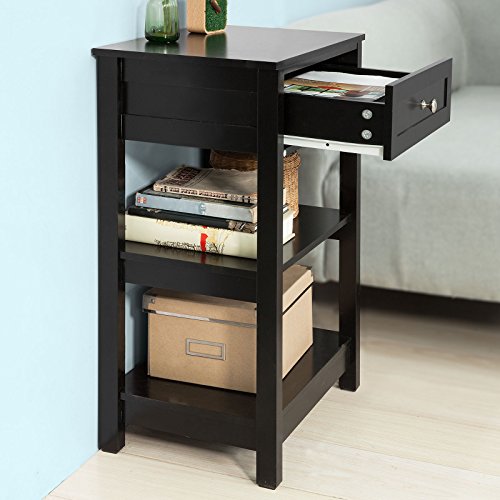 SoBuy-FBT46-Sch-Table-de-Chevet-Table-de-Nuit-Bout-de-Canap-Table-dAppoint-avec-1-tiroir-et-2-tagres-de-Rangement-Noir-0-1