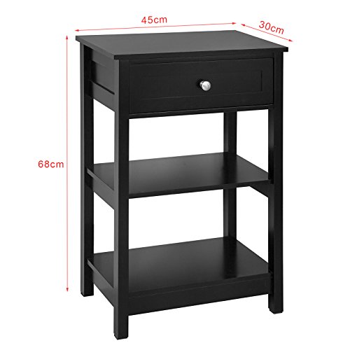 SoBuy-FBT46-Sch-Table-de-Chevet-Table-de-Nuit-Bout-de-Canap-Table-dAppoint-avec-1-tiroir-et-2-tagres-de-Rangement-Noir-0-2