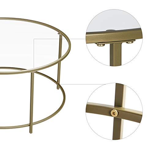 VASAGLE-Table-Basse-Ronde-Plateau-en-Verre-Tremp-Armature-Mtallique-Dore-Table-de-Salon-Bout-de-Canap-Robuste-et-Stable-Dcoratif-Dor-LGT21G-0-2
