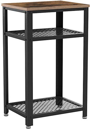 VASAGLE-Table-dappoint-Vintage-Table-de-Chevet-Bout-de-canap-avec-Casier-Ouvert-et-tagre-en-Treillis-pour-Salon-et-Bureau-Armature-mtallique-Stable-LET75BX-0