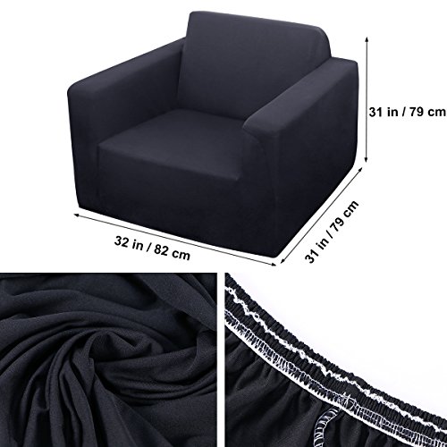 WINOMO-Housse-de-fauteuil-Canap-en-Polyester-Extensible-Dcor-Salon-Antipoussire-Couvertures-et-Protecteur-de-Sofa-Noir-0-1