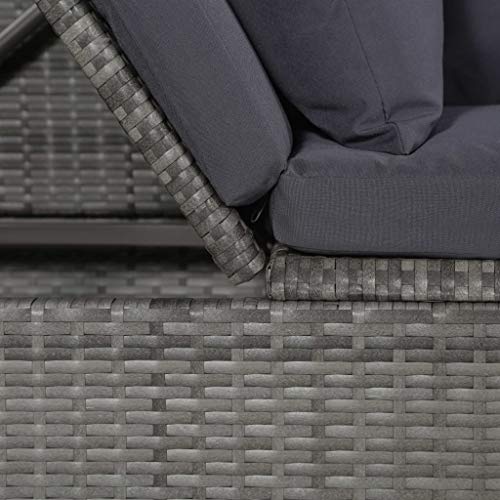 vidaXL-Canap-de-Jardin-Rsine-Tresse-Gris-Fauteuil-Chaise-de-Terrasse-Balcon-0-0